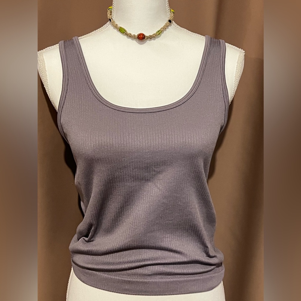 A New Day Classic Scoop Neck Ribbed Tank Top - Mauve